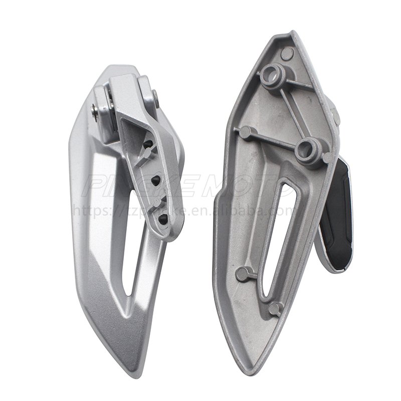 Motorcycle front footrest assembly aluminum alloy triangle bracket pedal decorative retrofit accessories
