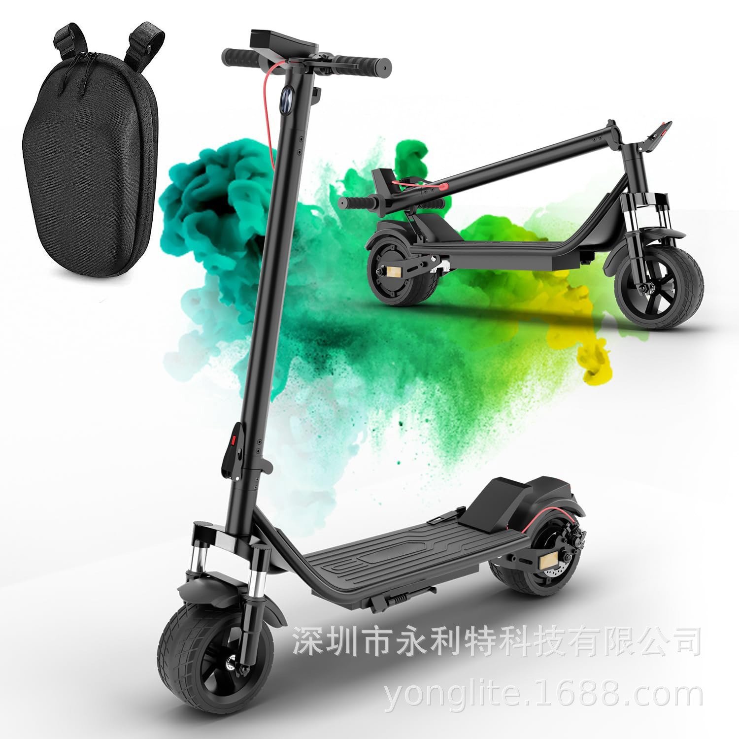 Unisex 500W Rear Drive Electric Scooter 100mm Wide 215mm High Tires Smart Digital 40km/h Two-Wheel scooter