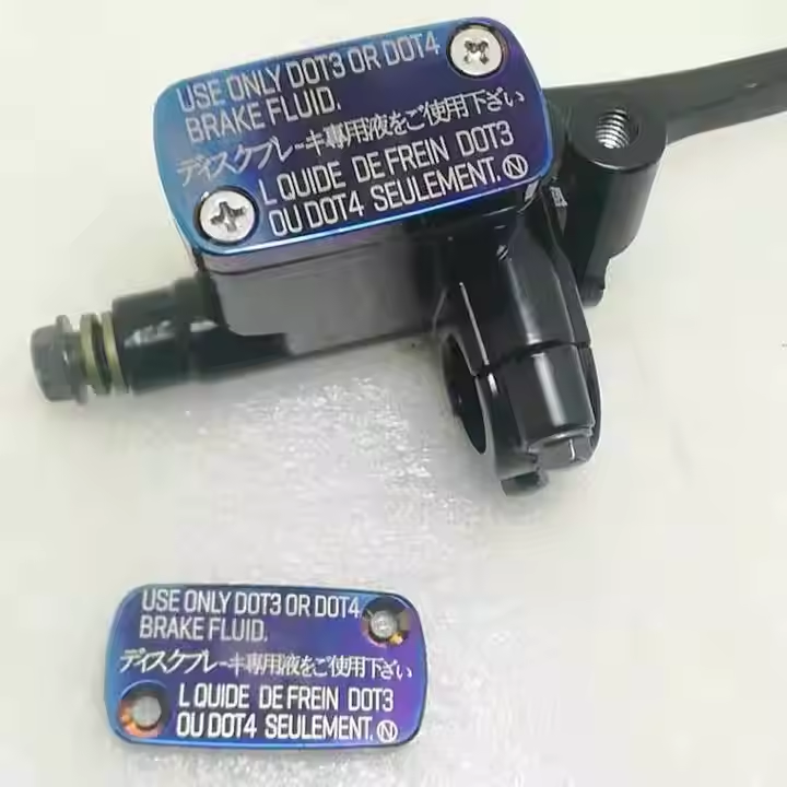 CNC motorcycle refit brake pump cover brake oil tank cover color titanium blue for DIO 18~28 ZX35