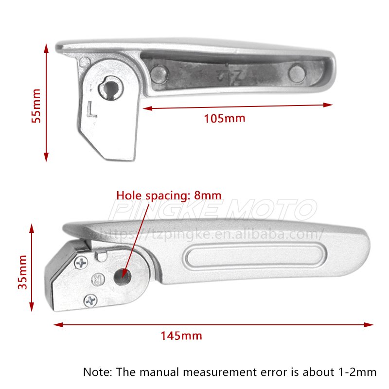 Motorcycle high quality aluminum alloy folding footrests brand new scooter body decoration accessories