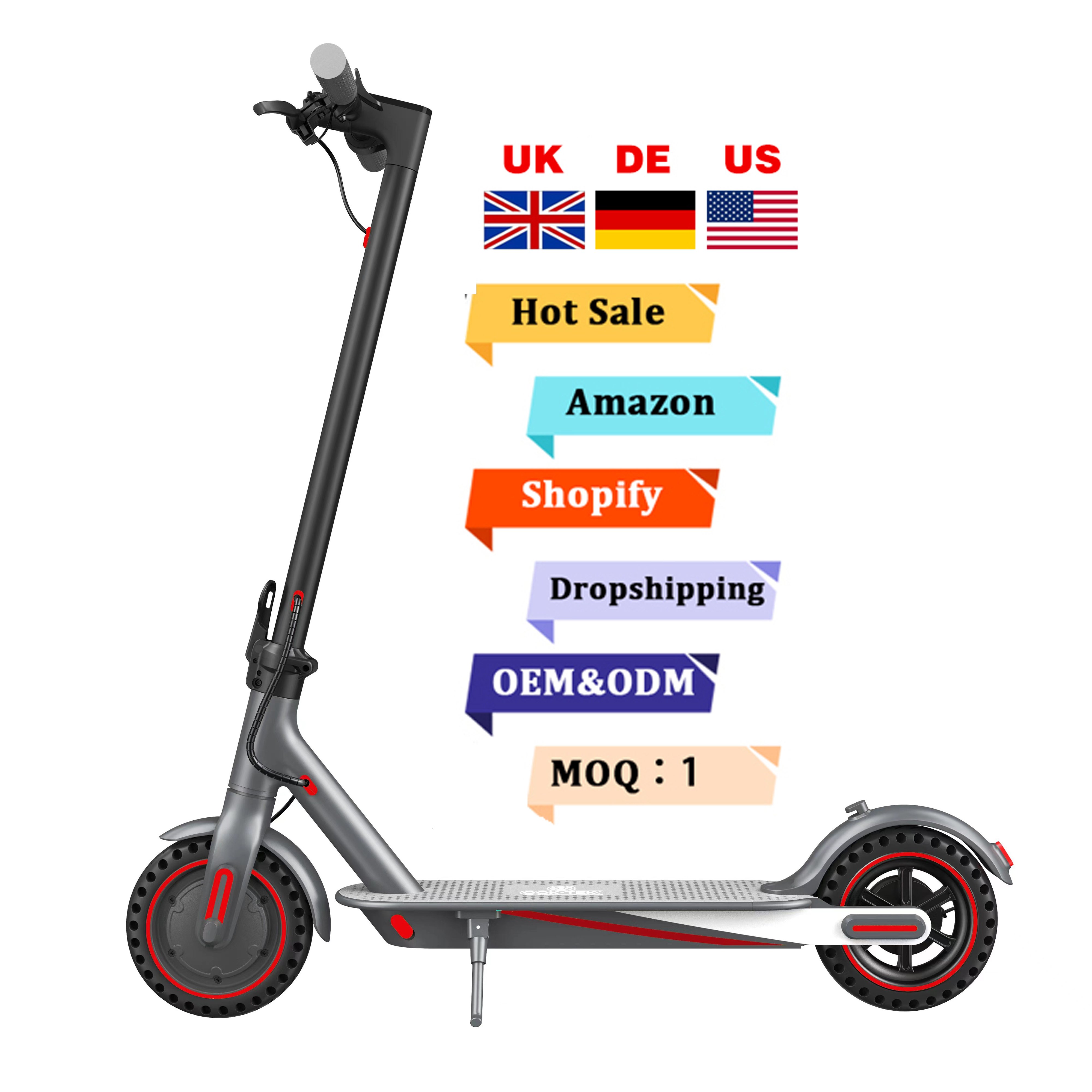2024 EU USA UK Drop Shipping Two-wheel Escooter 350W 2500W Electronic Scooter best buy adult Electric Scooter with drum brake