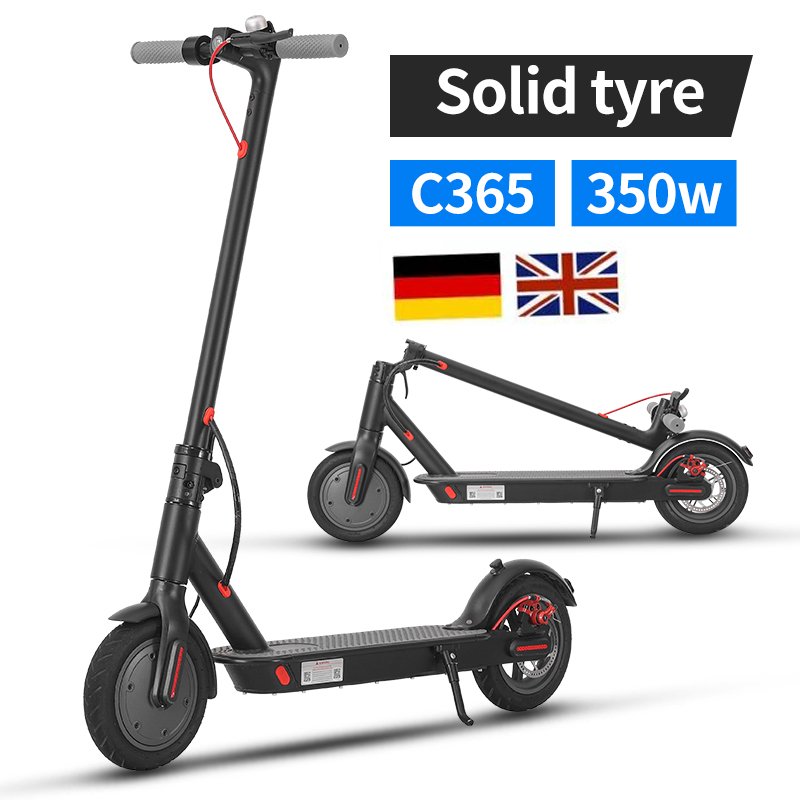electr 350w 8.5 Inch Tire Motor 2 wheel fast Kick Folding Foldable Adults 36V electric scooter With Bluetooth
