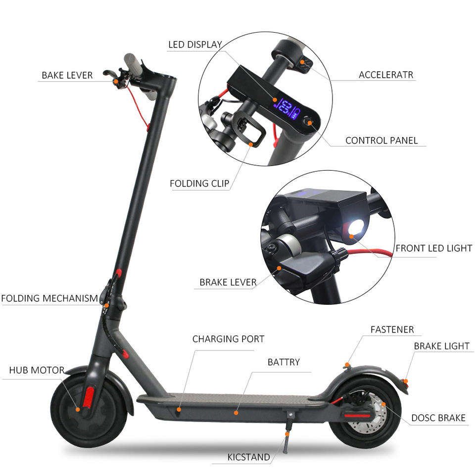 China Factory Custom Made HT-T4 Pro EU Warehouse Electric Scooters Folding Best Electric Scooter For Adults