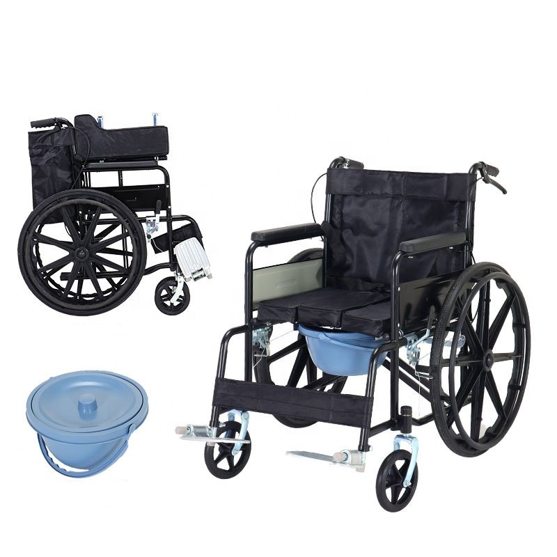 High Quality Aluminum Wheelchair Mesh Seat Fixed Armrest And Fixed Footrest For Elder People Medical Aluminium Wheelchair