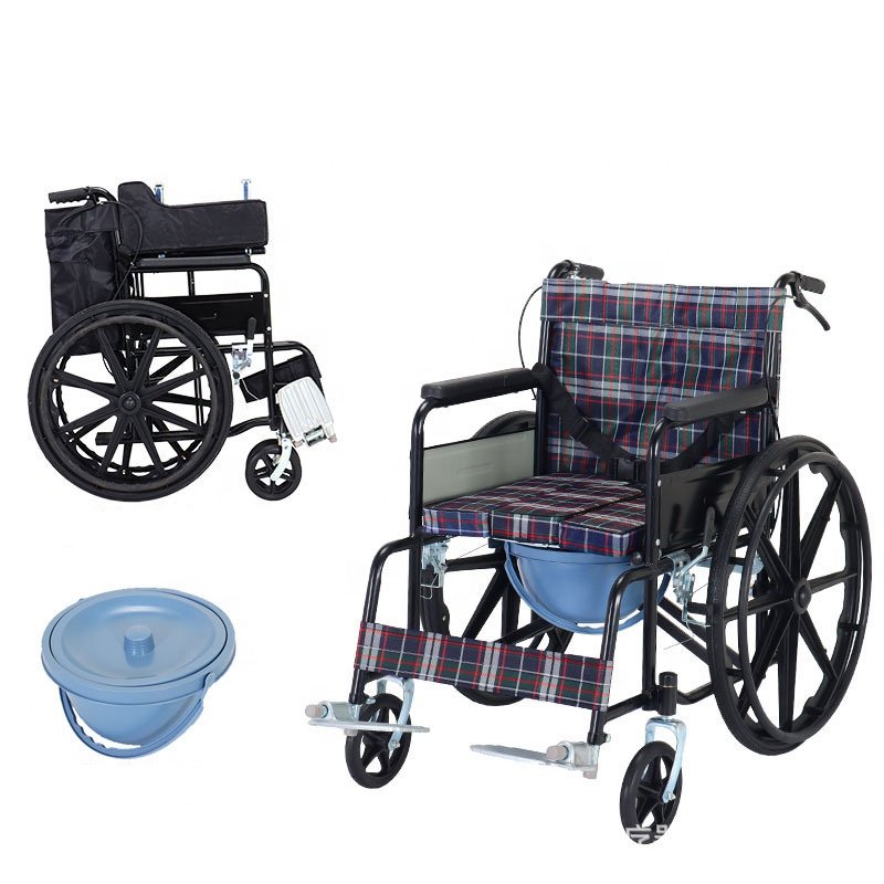 High Quality Aluminum Wheelchair Mesh Seat Fixed Armrest And Fixed Footrest For Elder People Medical Aluminium Wheelchair