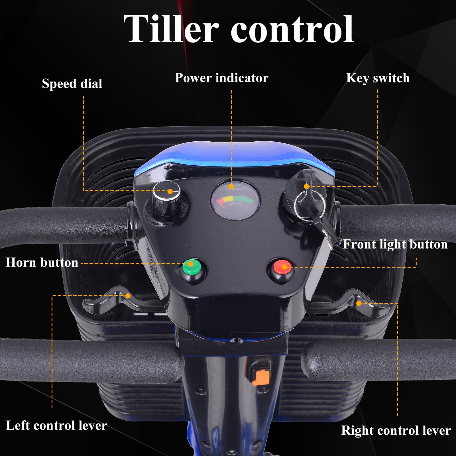 TOODI D10 US Warehouse 24V 20Ah 4 Wheels Elderly Electric Scooter Disabled Handicapped Folding Mobility Scooter For Seniors