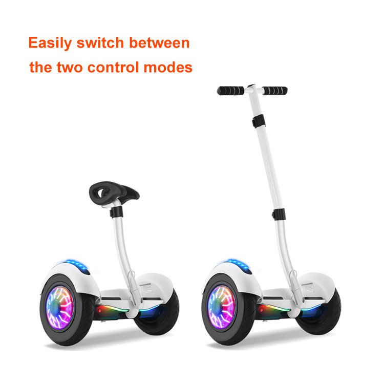 Top selling 36V 500W 2.4AH aluminium alloy LED light offroad hoverboard kids electric scooter with handle