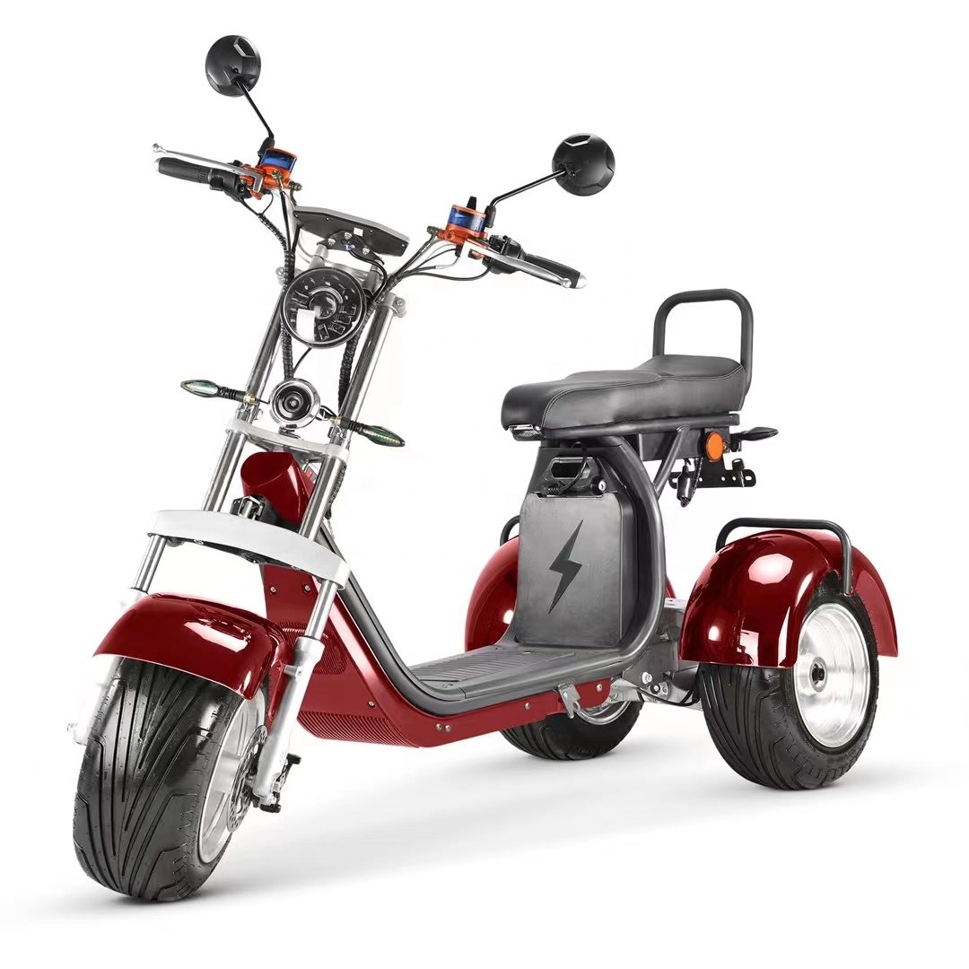 1000w 2000w 60v12ah/20ah big seat removable battery citycoco fat tire 3 wheel electric bike scooters