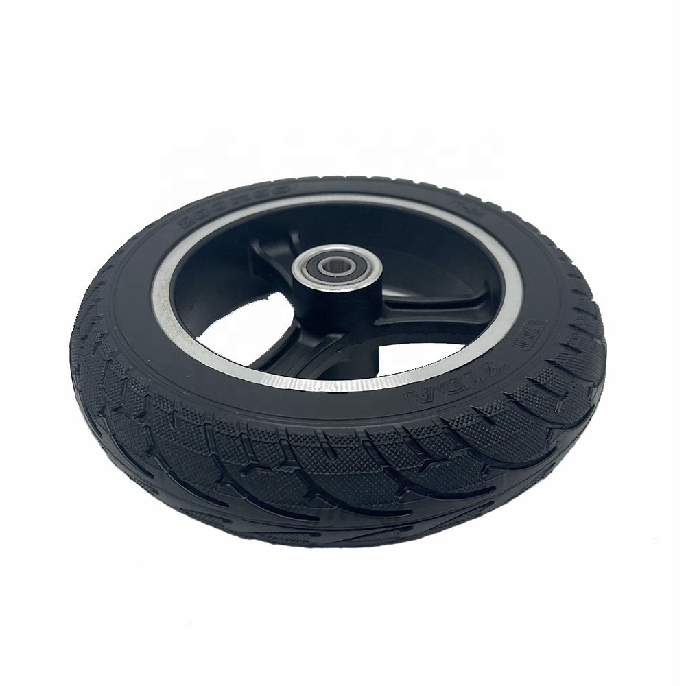 200x50 Solid Wheel Non-Pneumatic Tire with Aluminum Alloy Rim for Folding Electric Scooter 8 Inch Front Wheel Parts