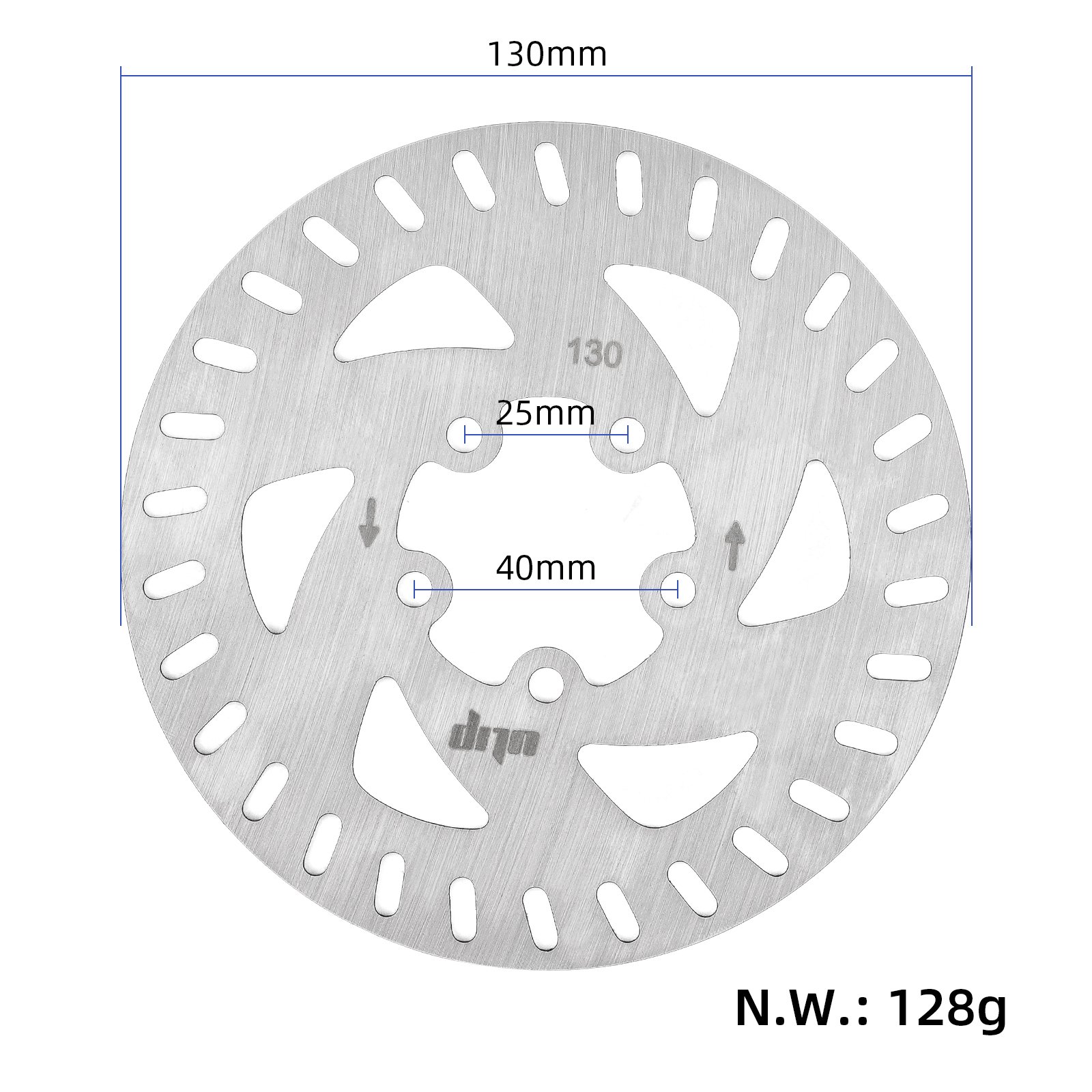 Electric Scooter 130MM Metal Brake Disc Rotor Pad With 5-hole For Xiaomi Universal E-Scooter Replacement Parts Accessories