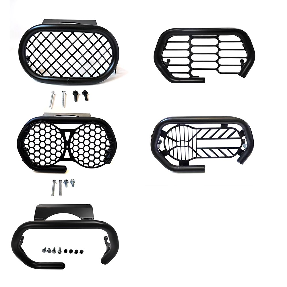 TANK200 Petrol Gas Motorcycle Moped Mobility Motorbike Parts Headlight Head Light Guard Protector Cover Protection Grill Fit