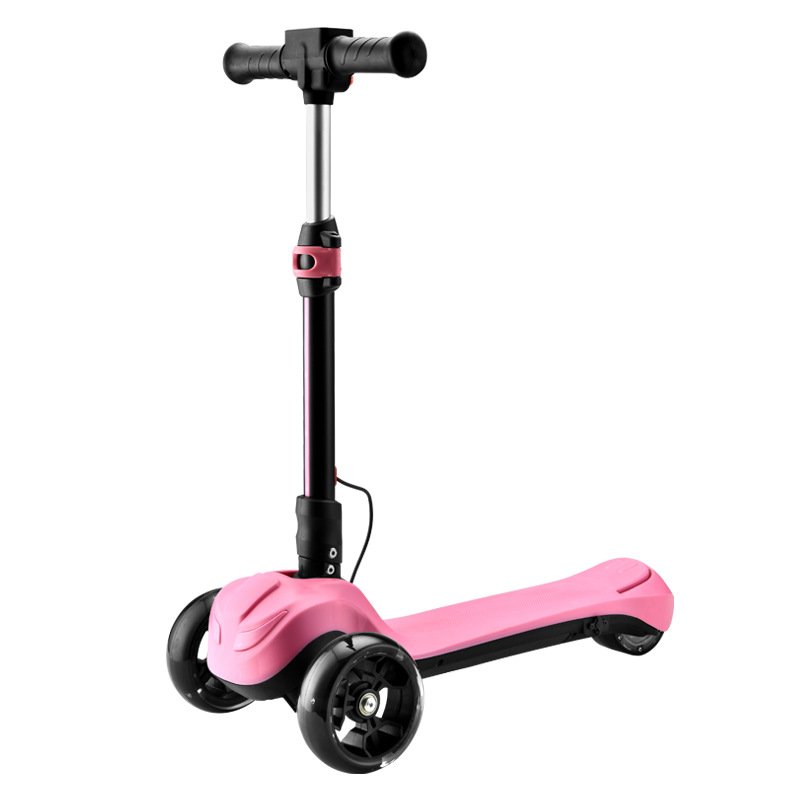 Children's Rechargeable Skateboard Two-Three Wheel Electric Scooter with Lithium Battery Power-Assisted Scooter