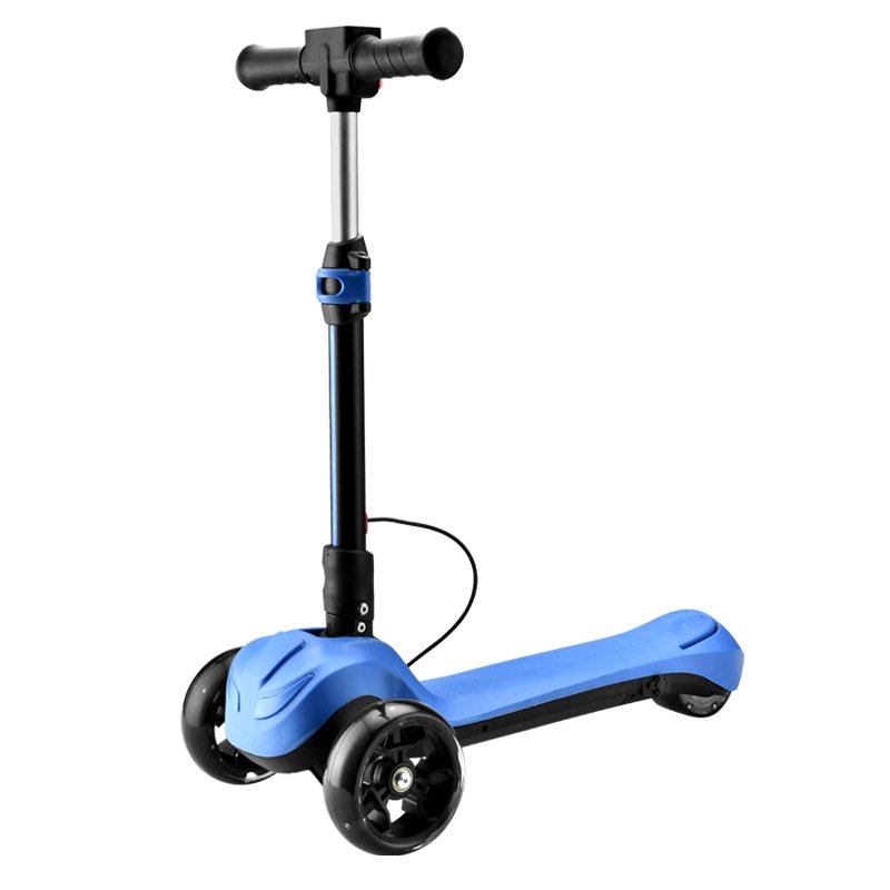 Children's Rechargeable Skateboard Two-Three Wheel Electric Scooter with Lithium Battery Power-Assisted Scooter