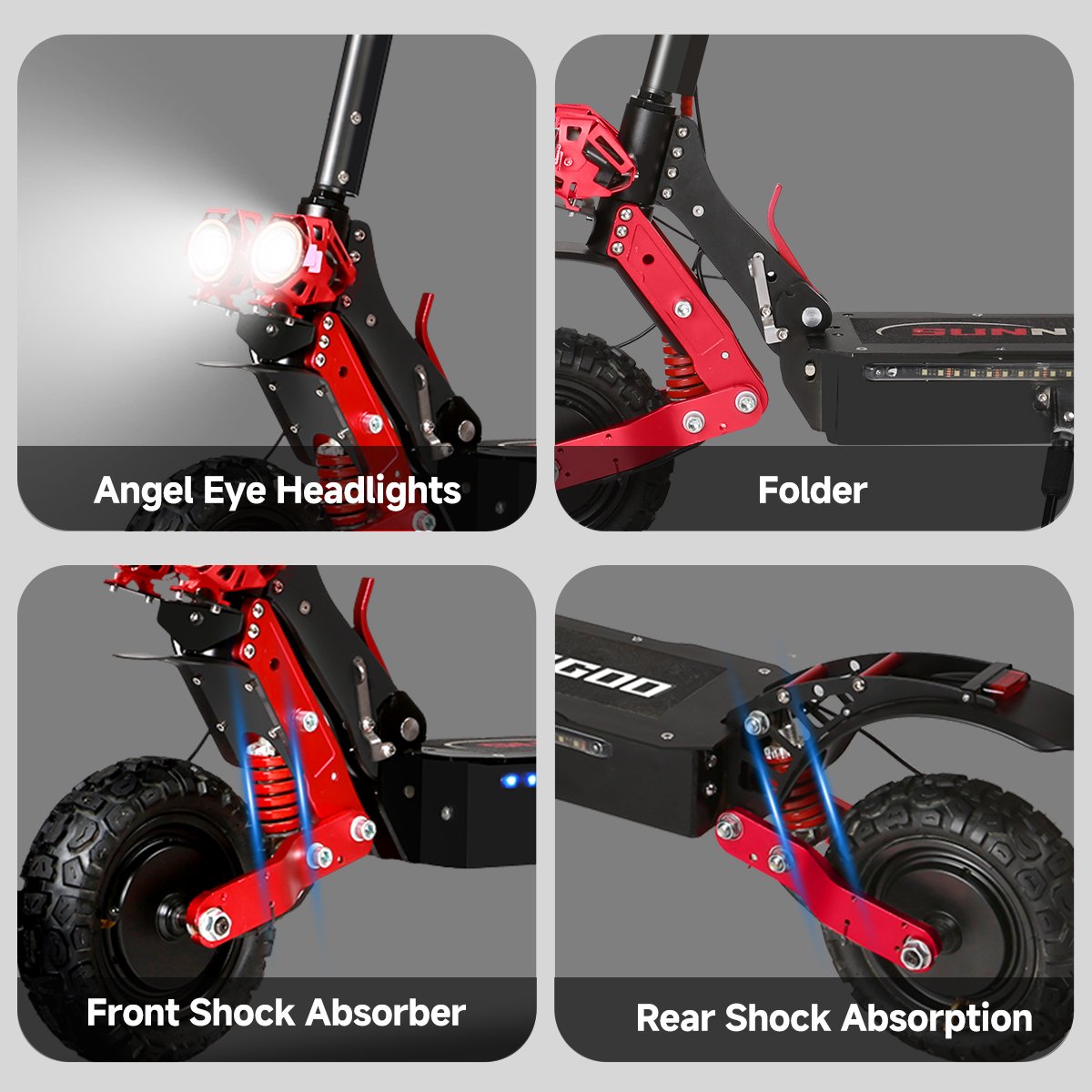 Fast Dispatch New 11-Inch Folding Off-Road E-Scooter 3600W Adult Fat Tyres Electric Scooter with 65km/h Speed Poland Warehouse