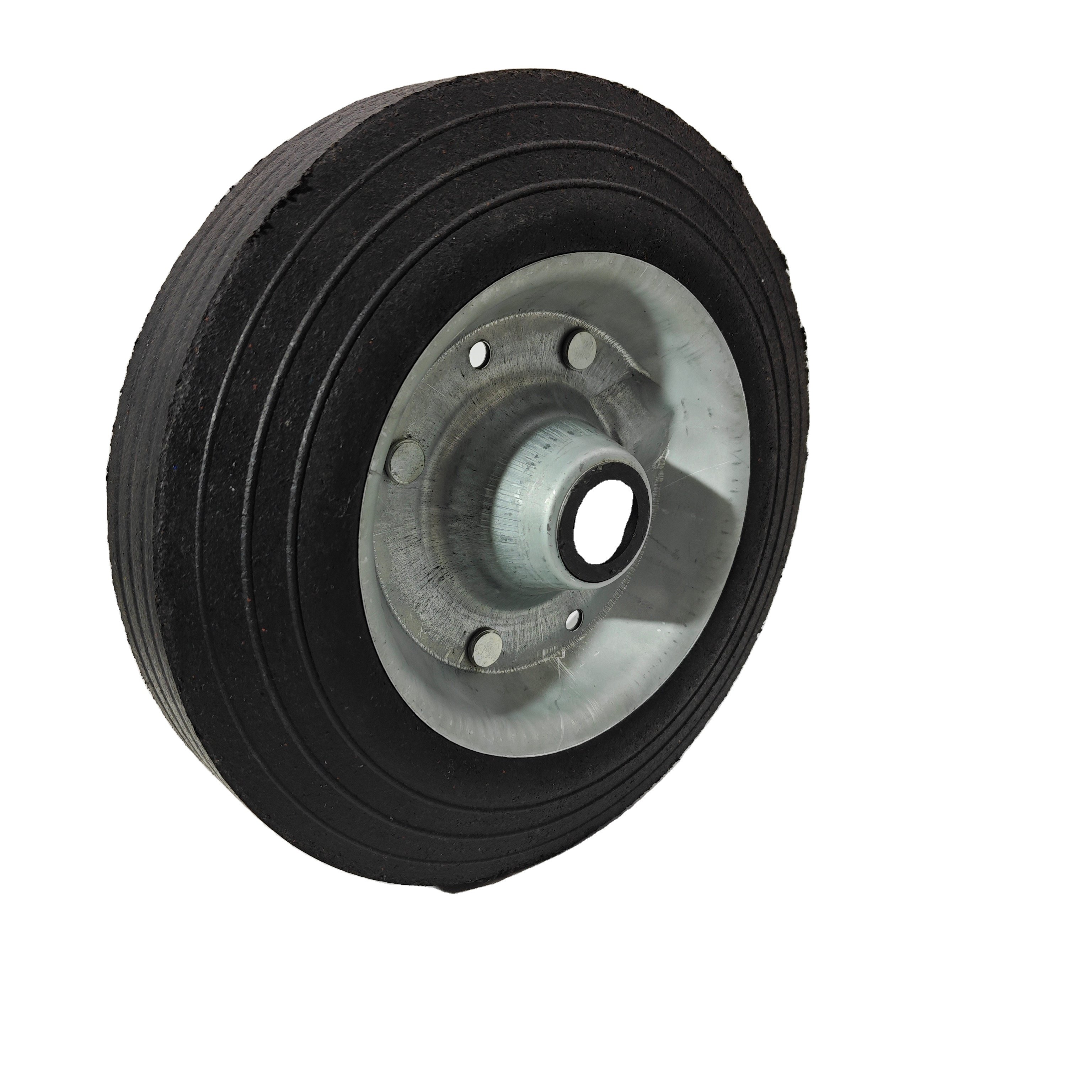 Small solid rubber wheel high quality sturdy heavy duty hand wheel trash can wheel