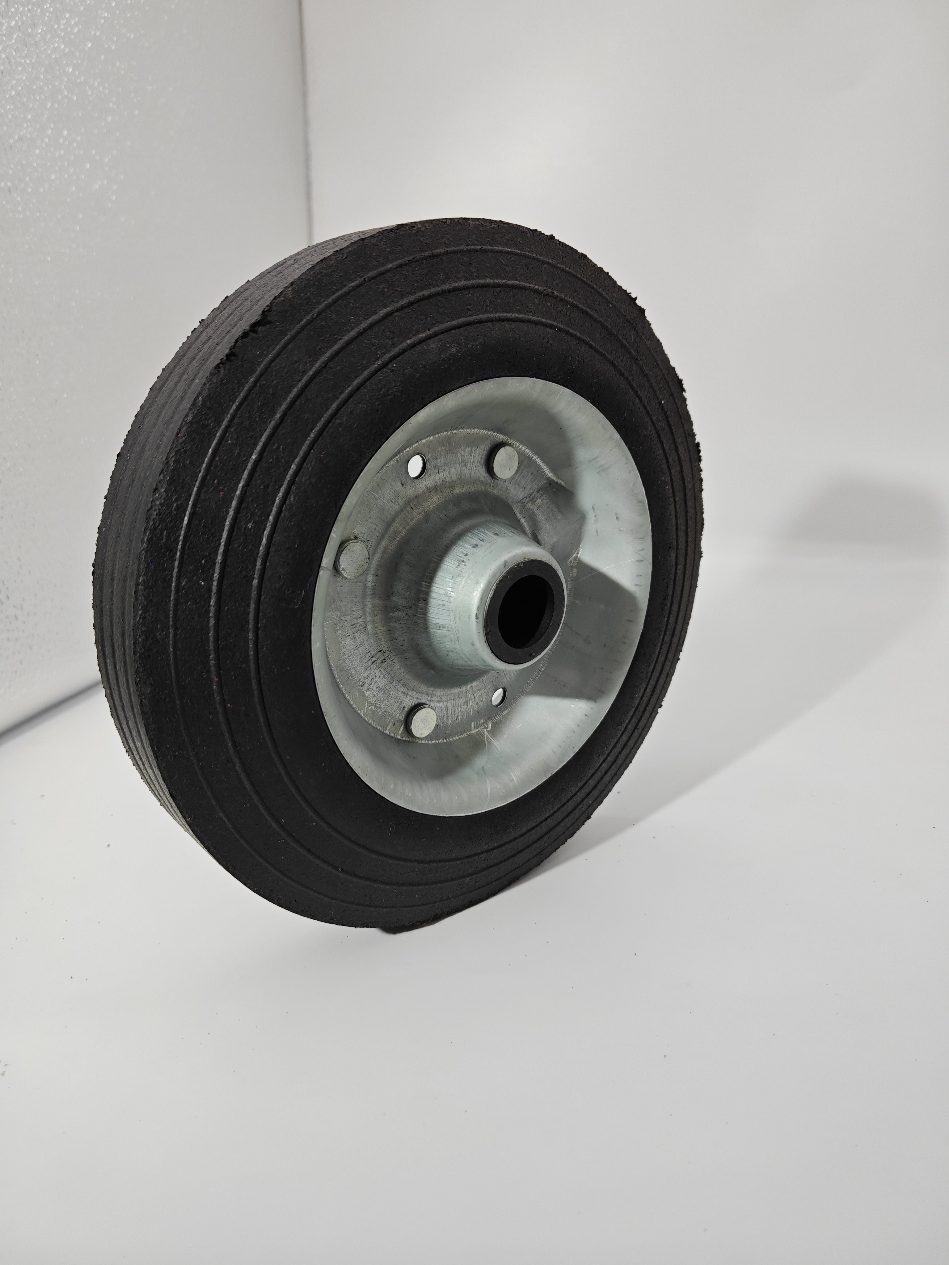 Small solid rubber wheel high quality sturdy heavy duty hand wheel trash can wheel