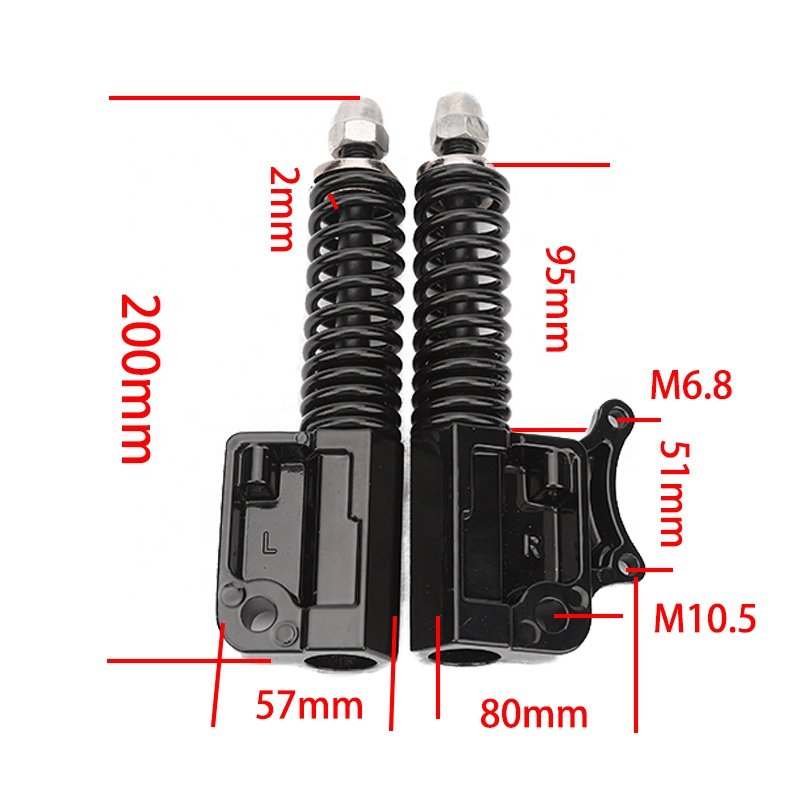 10inch Scooter Parts Thicker Hydraulic left and right Shock Absorber Aluminium Front Fork Suspension for kugoo m4 m4 pro scooter