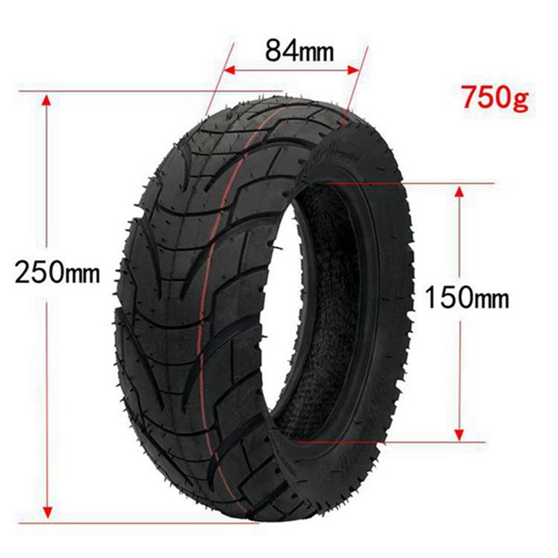 New Image EU Warehouse 80/65-6 Tire For 10 Inch Folding E Scooter ZERO 10X Dualtron KUGOO M4 Thickened Widened 10x3.0 Road Tyre