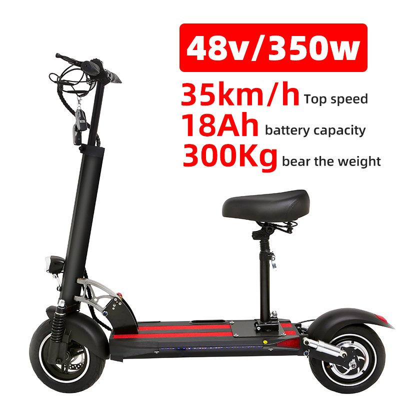 Hot Sale High Power Foldable Electric Scooter 48V 350w Black Motor Power Battery Electric Scooter