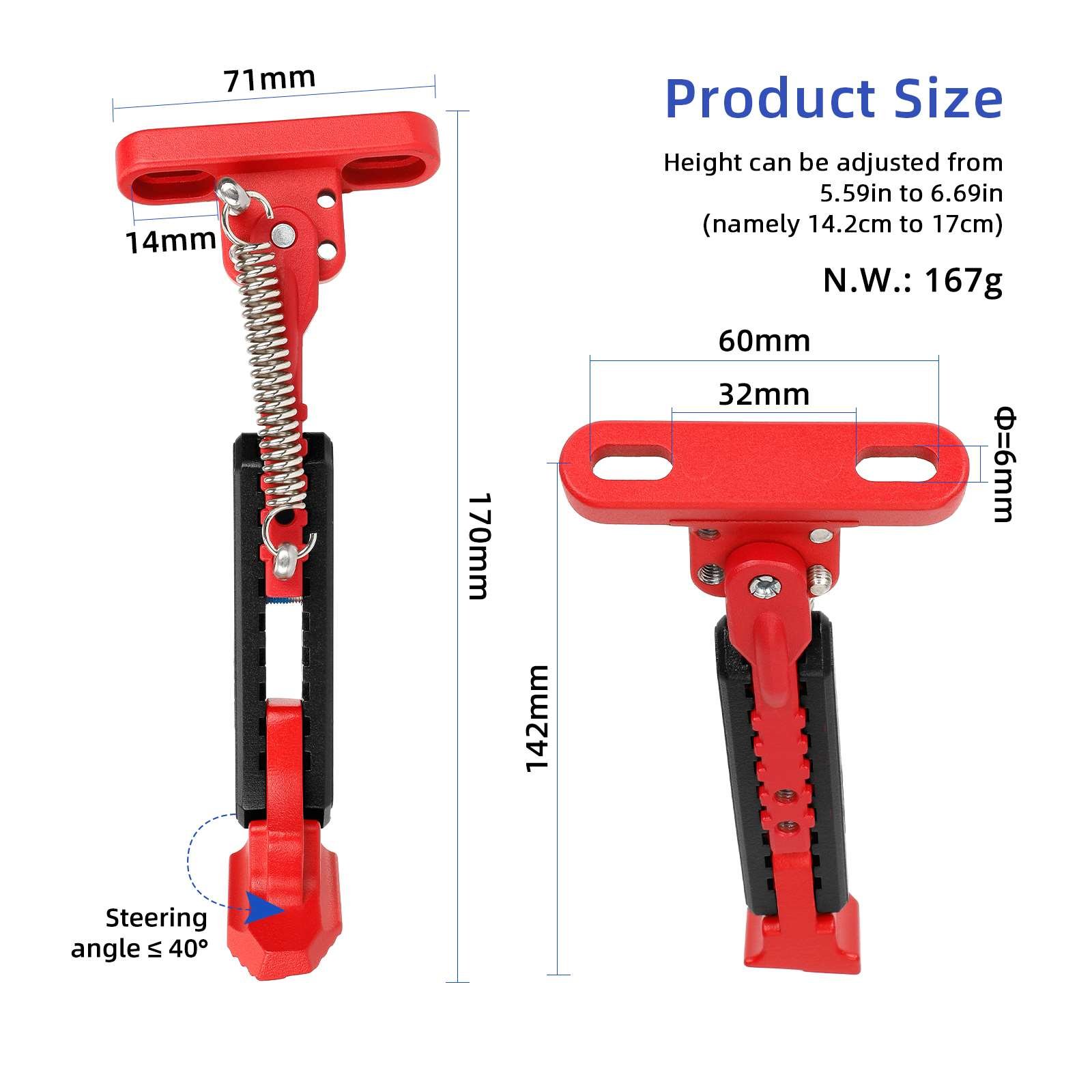 Aluminum Adjustable Electric Scooter Kickstand Scooter Parking Stand for Ninebot MaxG30 Electric Scooter Spare Parts Accessories