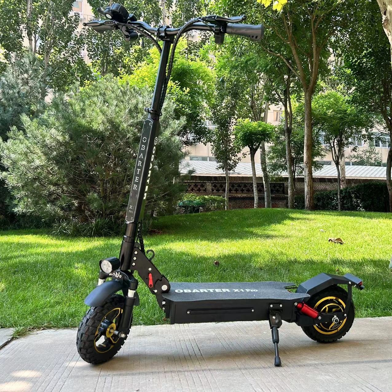 Obarter 1000W X1Pro Foldable Escooter Usa Eu Warehouse  Off Road Tire Folding Two Wheel Electric Scooter For Adults