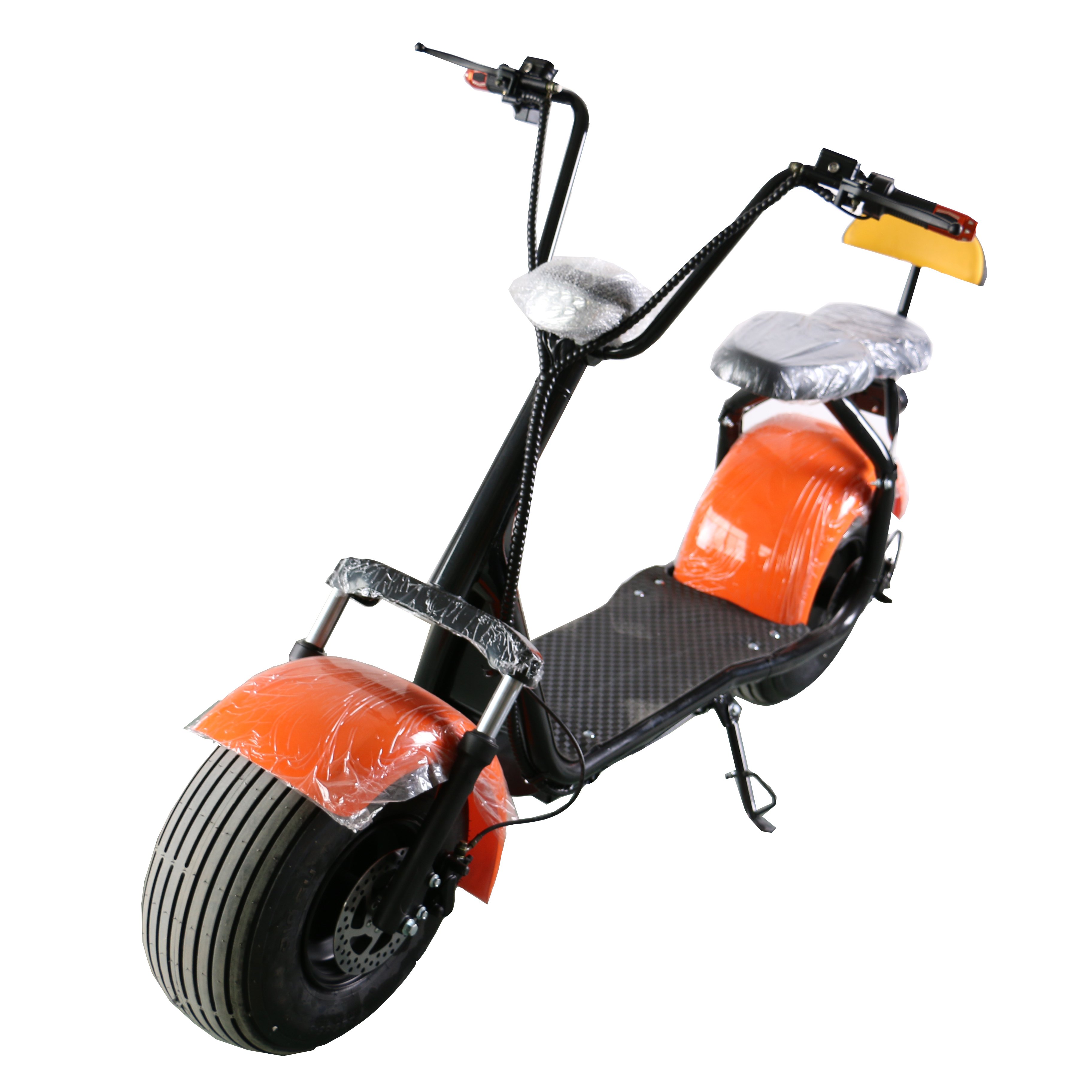 double seat orange citycoco 2000w powerful electric scooters for adult China cheap moto electrica
