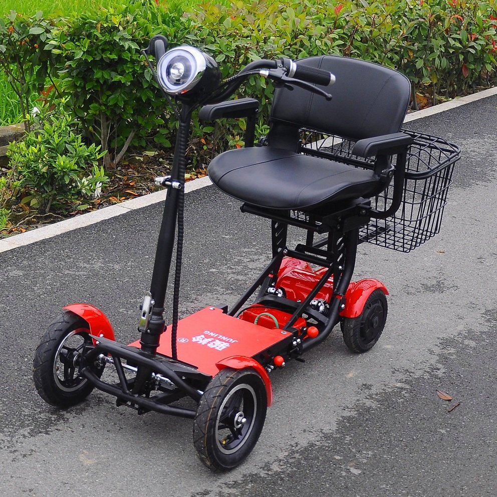 Lightweight 4 Wheel Folding Electric Disabled Mobility Scooter For Elder Electric Scooter