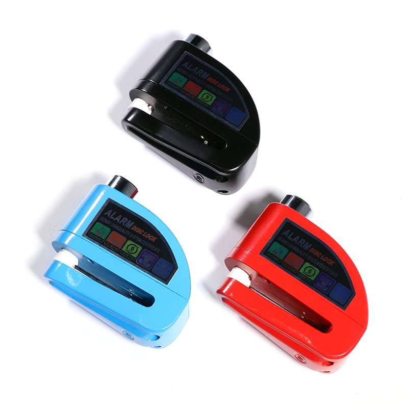 Motorcycle Scooter Wheel Disc Brake Alarm Lock Aluminum Alloy Security Anti-theft Reminder LockBag Spare Bracket Packages