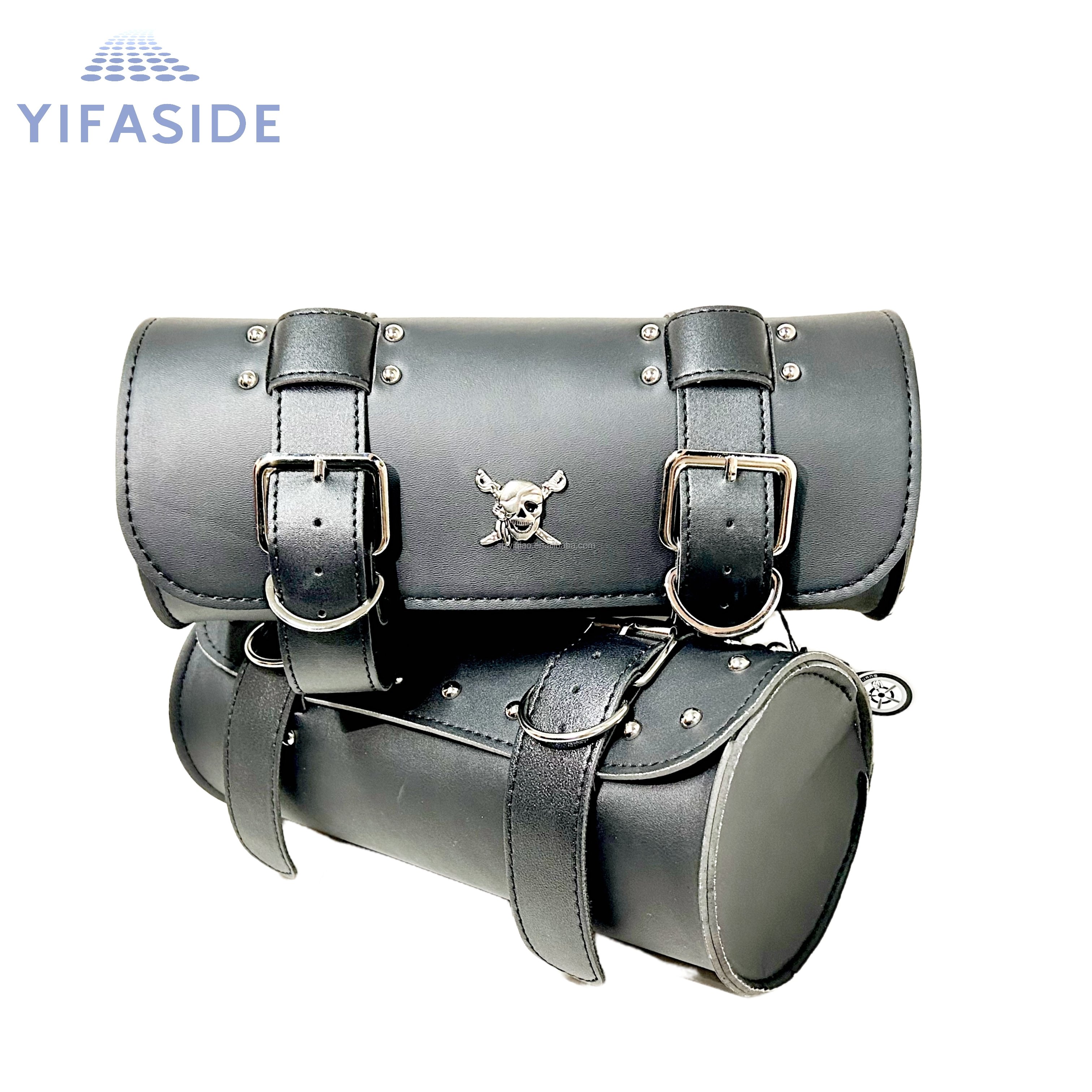Universal Electric Scooter Bags Retro Motorcycle Saddlebag Roll Barrel Citycoco Accessories Waterproof Tail Bag