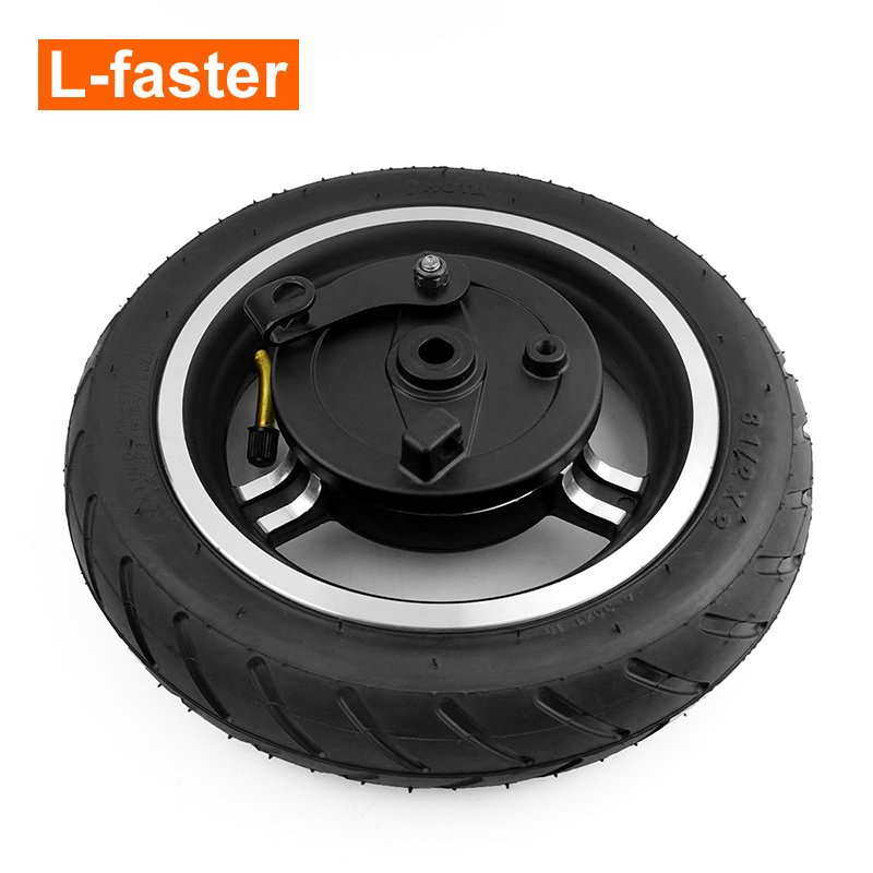 8.5 Inch Drum Brake Scooter Wheel With An Axle And Brake Handle With Brake Cable For Electric 2-Wheel Scooter