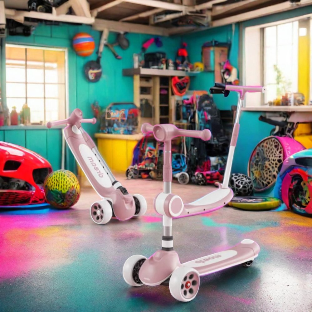 New arrivals mini light ride bike scooter three led flash wheel multifunction kids children balance scooter toys with music