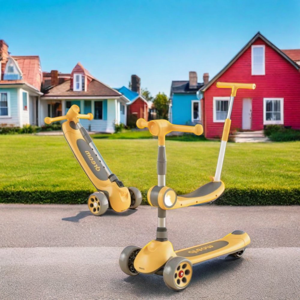 New arrivals mini light ride bike scooter three led flash wheel multifunction kids children balance scooter toys with music