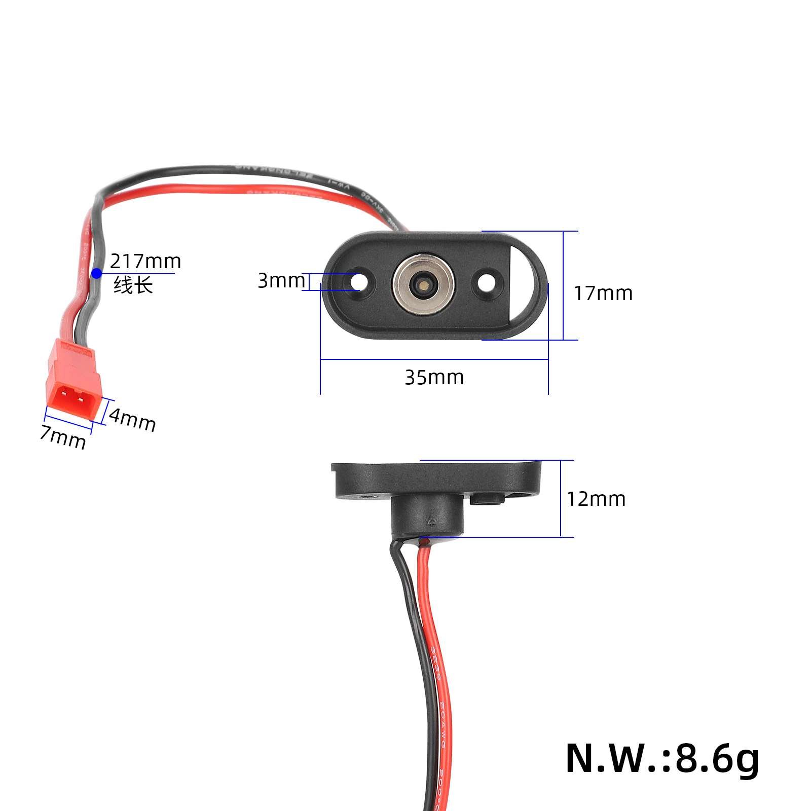 Electric Scooter Charge Cable With Magnetic Charging Port For Xiaomi 4Pro E-Scooter Charger Port Replacement Parts Accessories