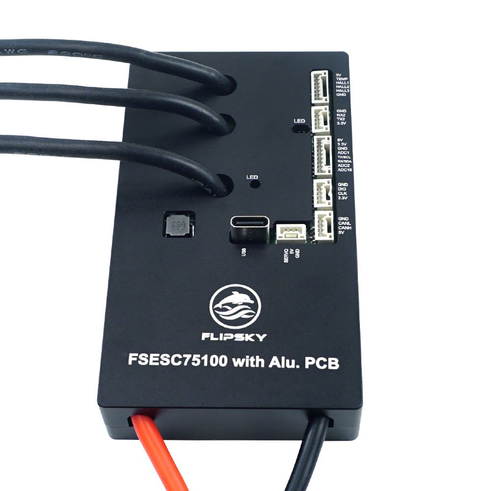 Flipsky FSESC 75100 With Aluminum PCB Electronic Speed Controller Based on VESC 100A 75V For E-Skateboard Scooter Ebike
