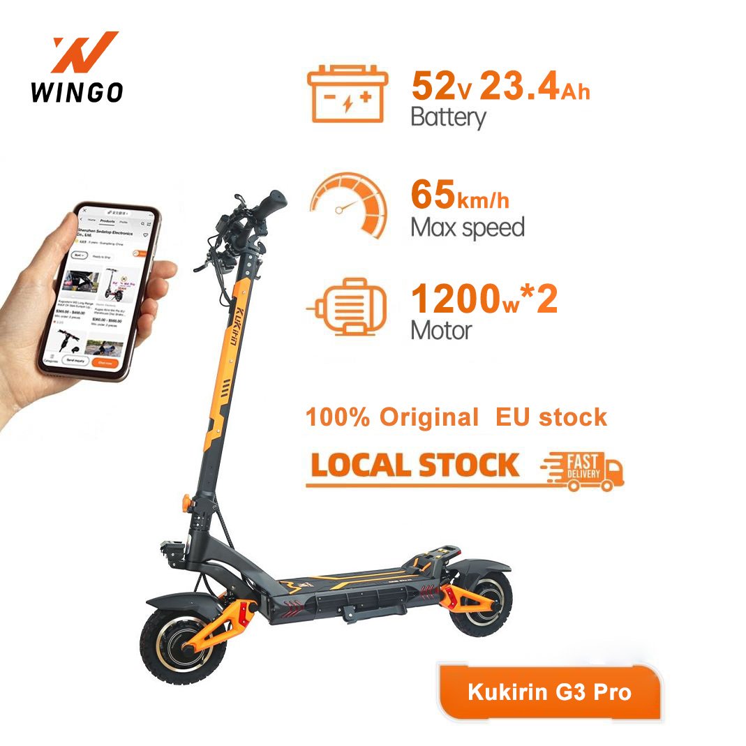 KUGOO KUKIRIN G3 Pro Electric Scooter 65Km/h 1200W 52V 23Ah for Adult Foldable Electric Offroad Scooter
