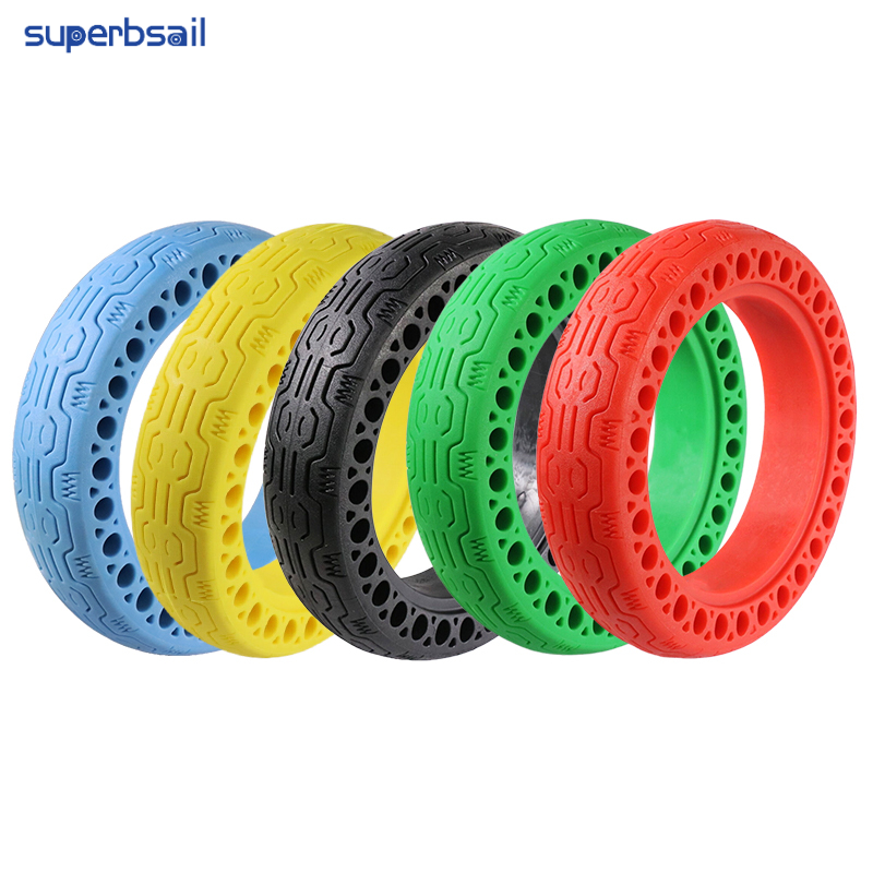 Superbsail 9*2 inch tyre Electric Scooter Honeycomb Shock Absorber Damping red Tyre Durable Rubber Solid Tire For E22 E25