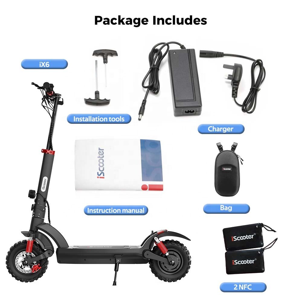 iScooter 45KM Electric Scooter Fast Speed 1000W Peak Power 11 Inch Anti-puncture Air Tire 17.5AH Folding E-scooter