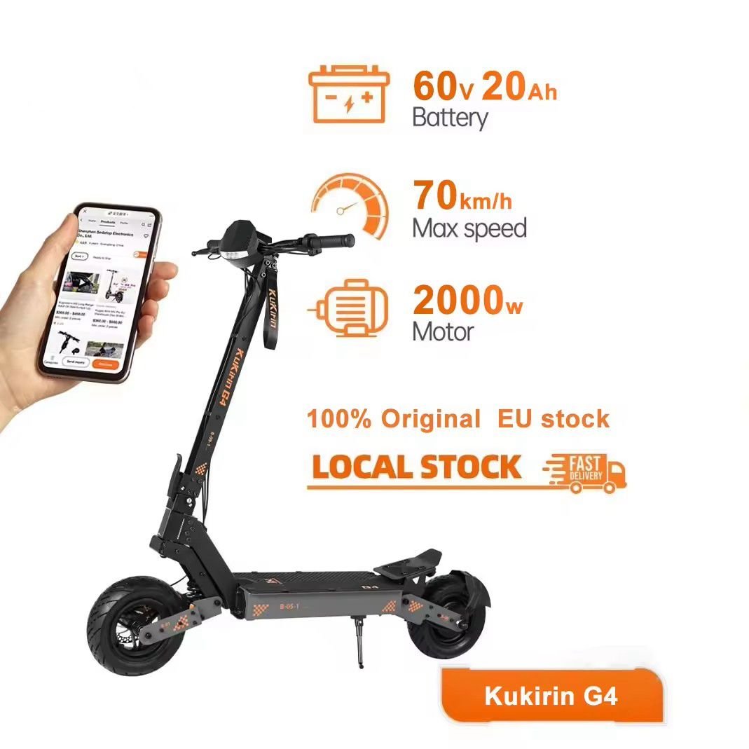 China Cheap Nice Quality Folding Electric Scooter for Adults 80KM Range 1200W 65km/h e- scooter KUGOO G3 PRO