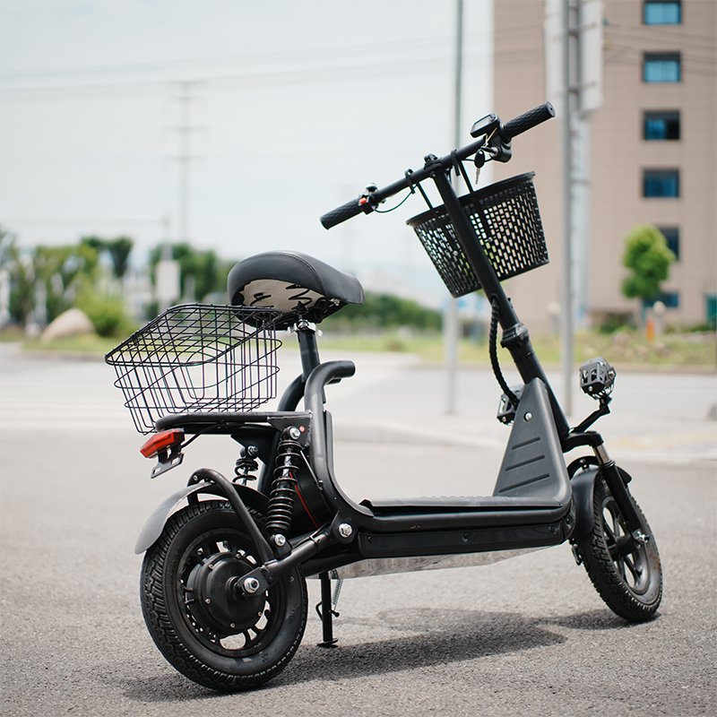 48V 500W Electric Scooter Escooter Two-Wheel Kick Scooter Seat High-Speed 45Kmp Full Suspension 10ah Fold Mobility 250W Powerful