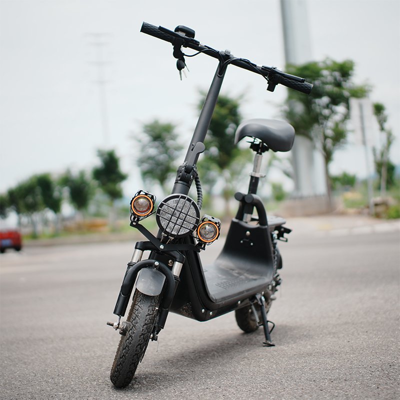 48V 500W Electric Scooter Escooter Two-Wheel Kick Scooter Seat High-Speed 45Kmp Full Suspension 10ah Fold Mobility 250W Powerful
