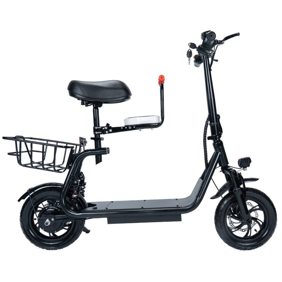 Woman ebike 12inch electric scooter 36v 350w rear drive mini escooter full suspension electric bike bicycle 12"*2.125