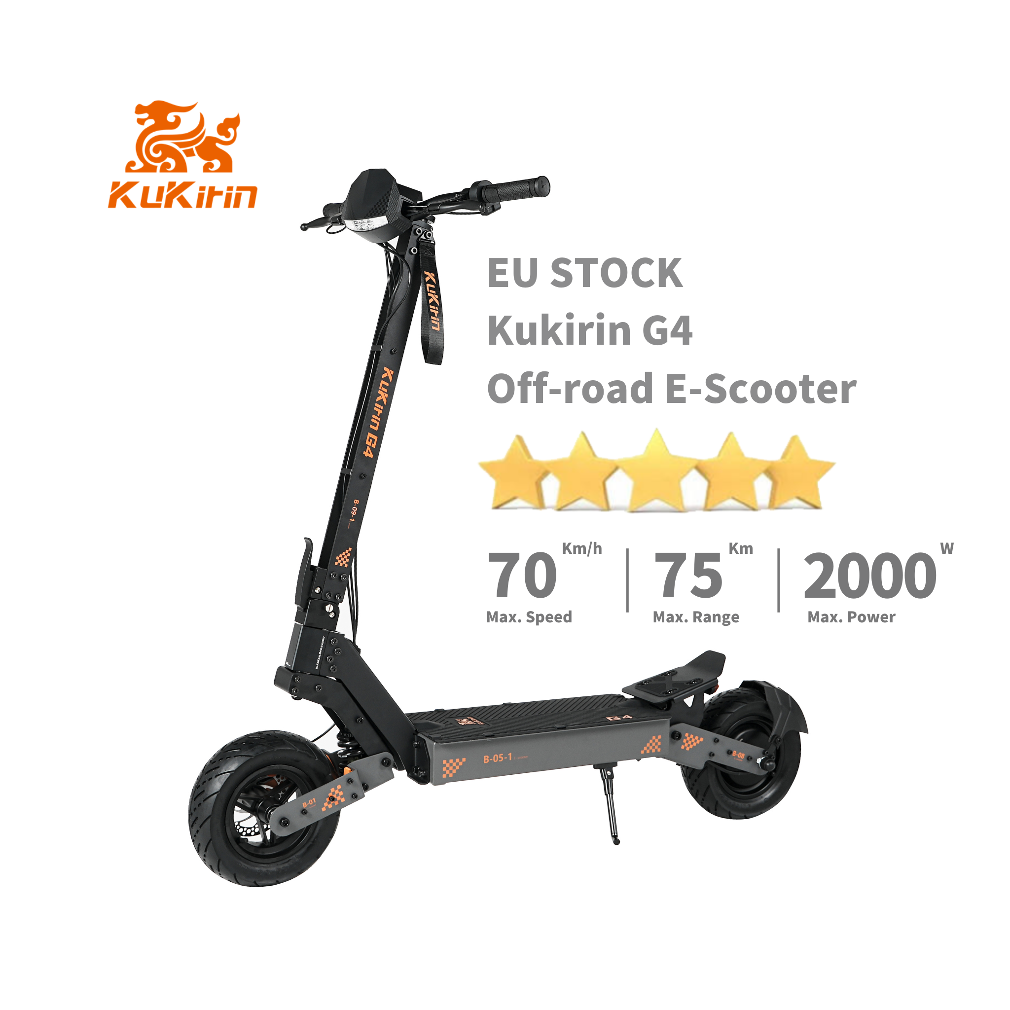2024 New Model fast delivery EU stock KUGOOKIRIN KUKIRIN G4 70KM/H fast electric scooter