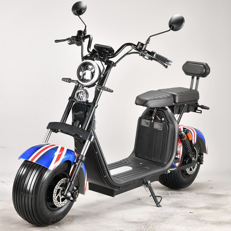 1500w 2000w 60v12ah/20ah removable battery fat tire citycoco electric scooter 25-75km/h with brake/ turnal light