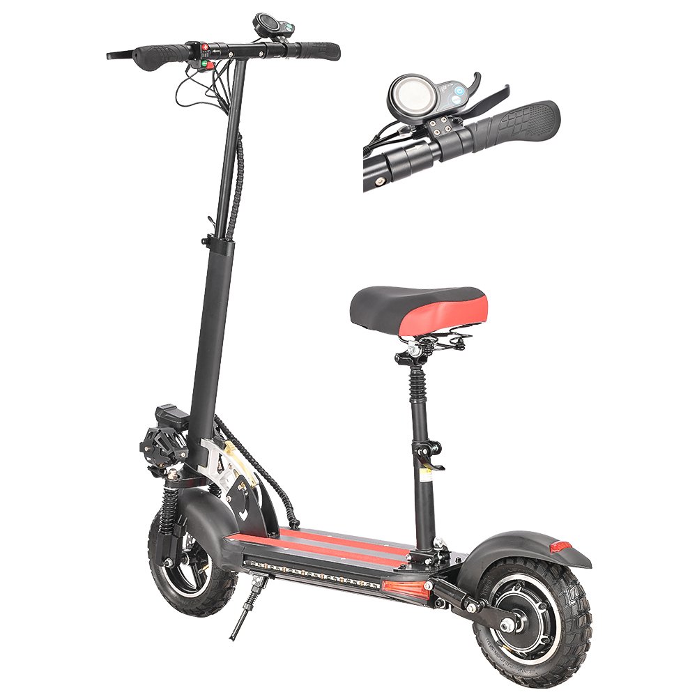 E-scooty 800W Foldable Electric Scooter with Seat New Design Cheap Three-light Off-road Wide Tire Adults Unisex - 18ah 200KG