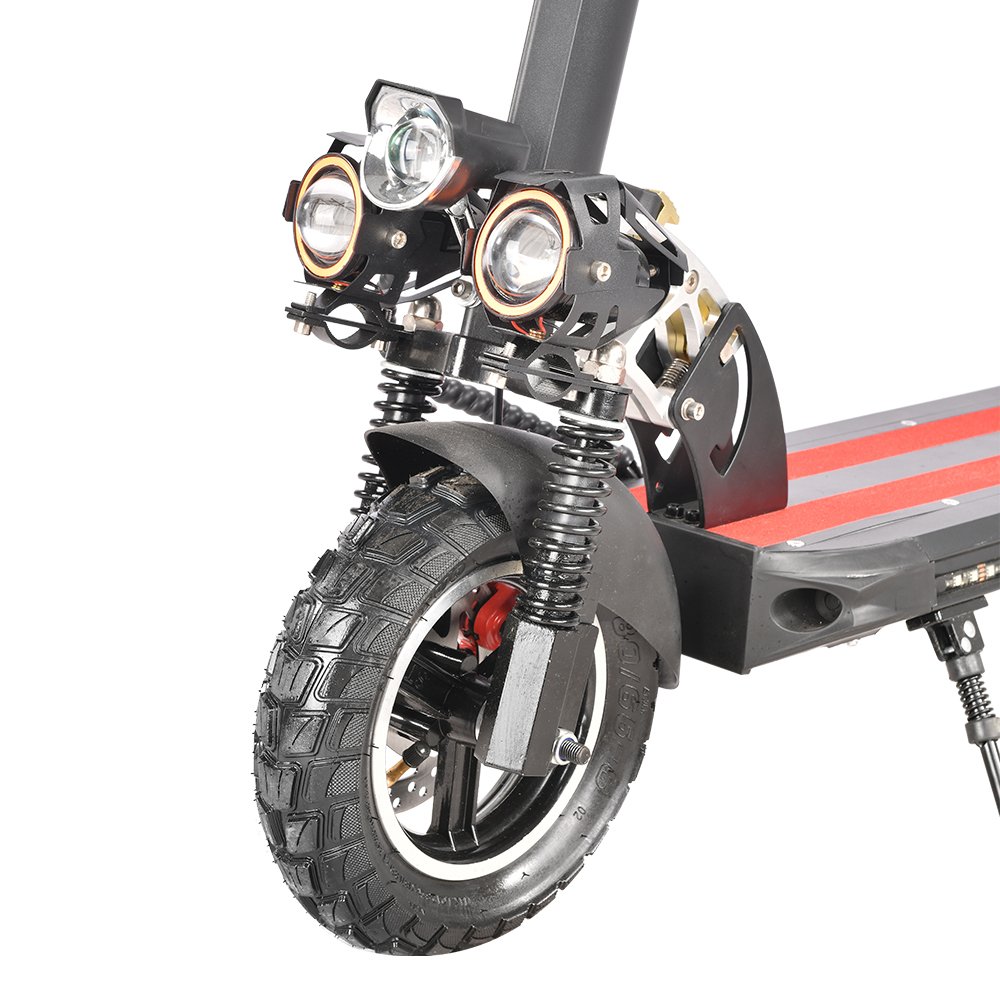E-scooty 800W Foldable Electric Scooter with Seat New Design Cheap Three-light Off-road Wide Tire Adults Unisex - 18ah 200KG