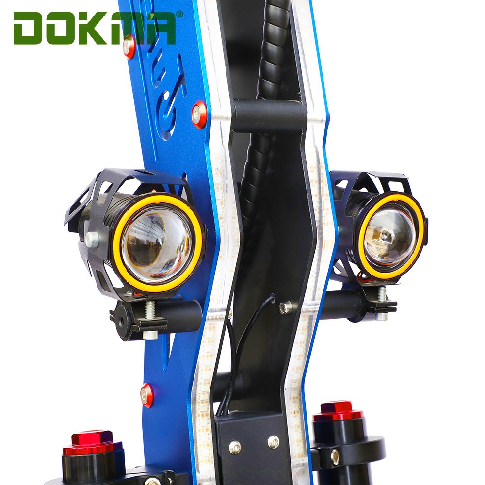 Dokma 13 inch Dtoursor 4 big head light 60V 5600W 72V 8000W 80-100km/h dual motor fast speed electric scooter for off road