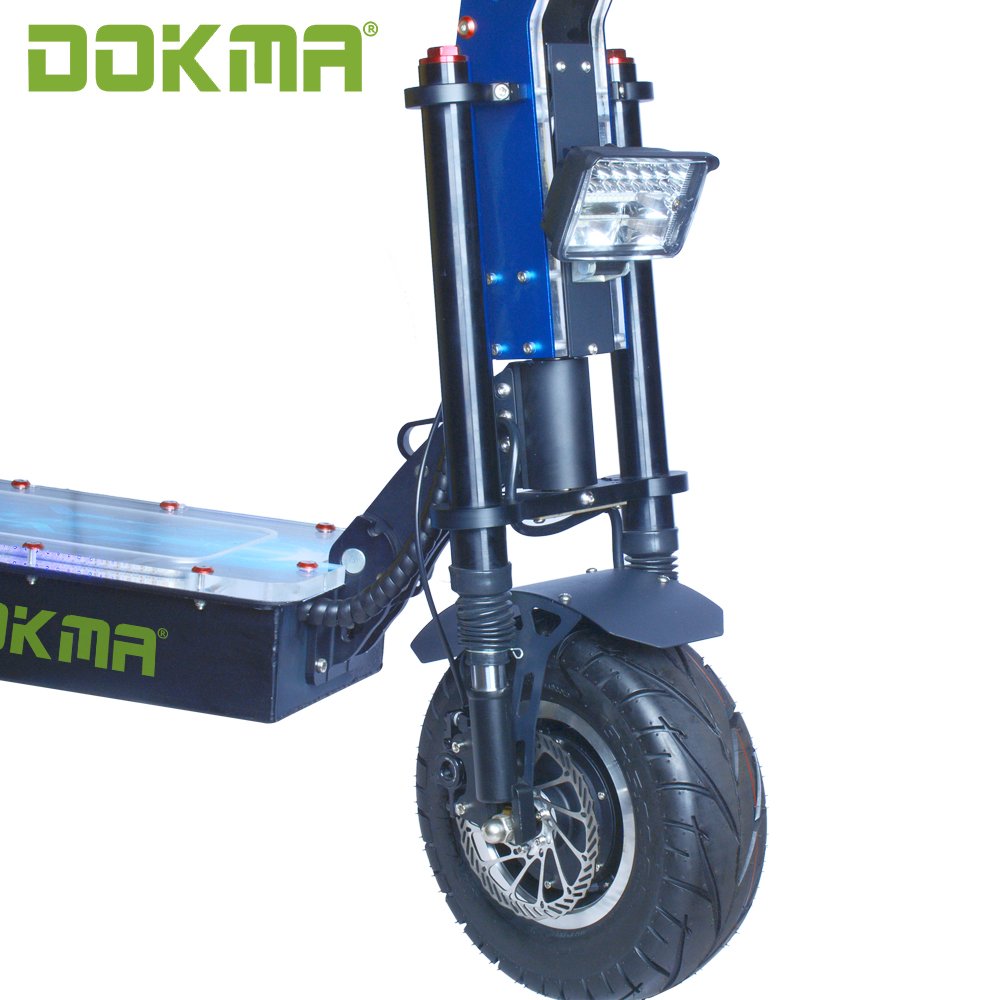 Dokma 13 inch Dtoursor 4 big head light 60V 5600W 72V 8000W 80-100km/h dual motor fast speed electric scooter for off road