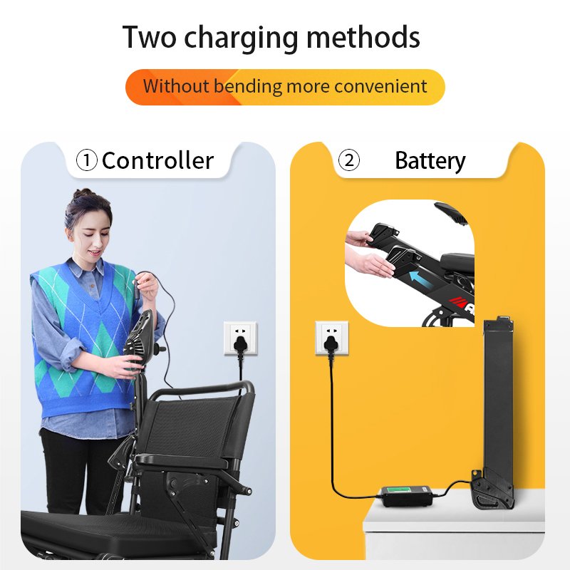 2023 NEW Folding Lightweight Electric Wheel Chair Handicapped Manufacturer Disabled Mobility Wheelchair Electric