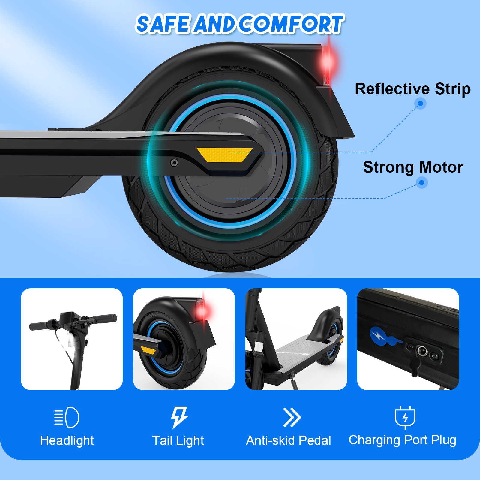 EU USA UK warehouse 500w 36v 11.4ah e scooter folding electric scooters for adult