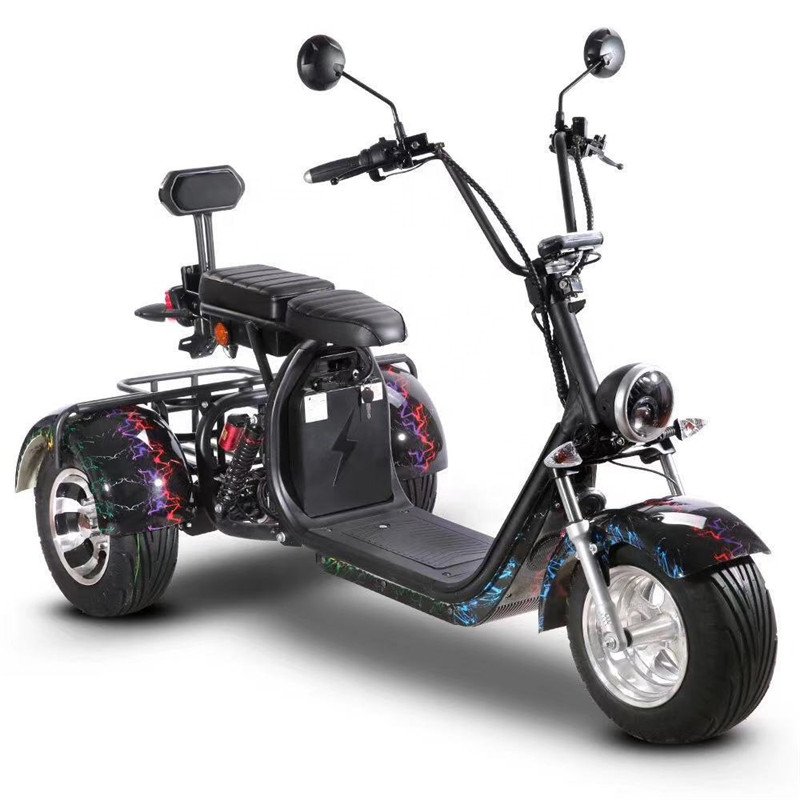 E green Scooter three wheels big tyre trike atv adult tricycle citycoco 3 wheel electric scooter 1500w/2000w